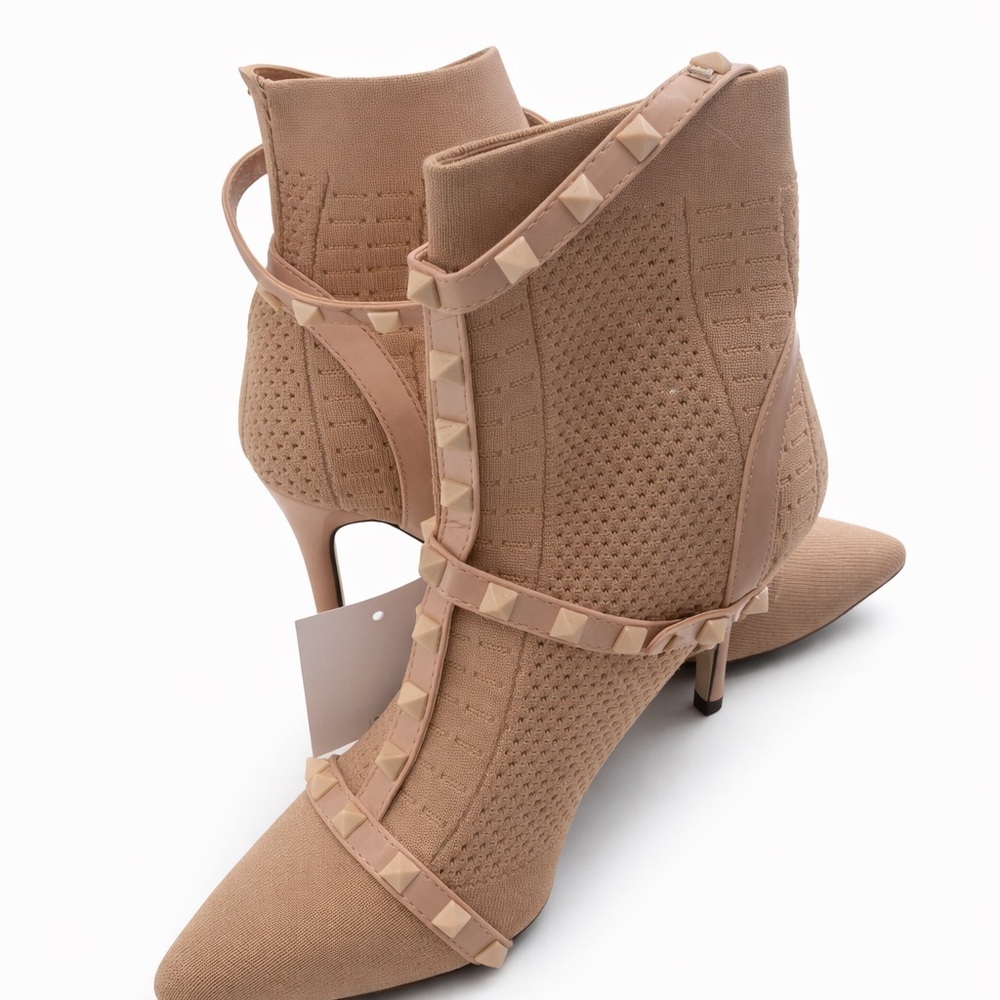 Catherines Dusty Rose/Beige Mesh Heels Size 7